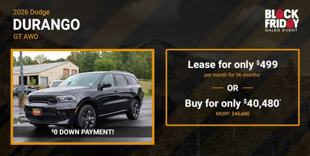 2026 Dodge Durango GT AWD – Buy for $40,480 or Lease for $499 per Month for 36 Months